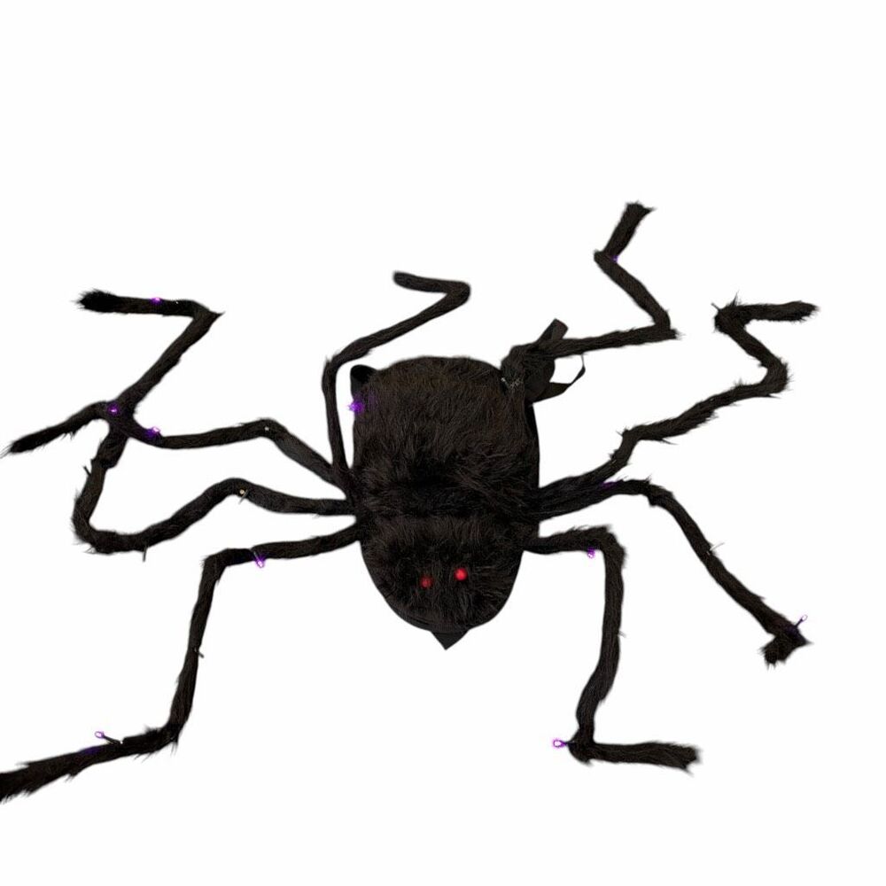 Halloween light up legs and eyes spider backpack with flexible legs